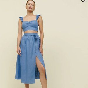 Reformation Pam linen skirt size 6